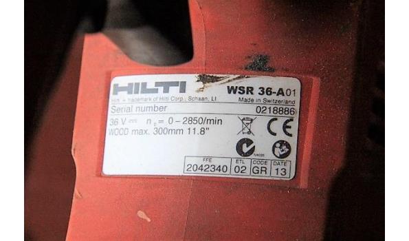 accu reciprozaag HILTI WSR 36-A, zonder batterij